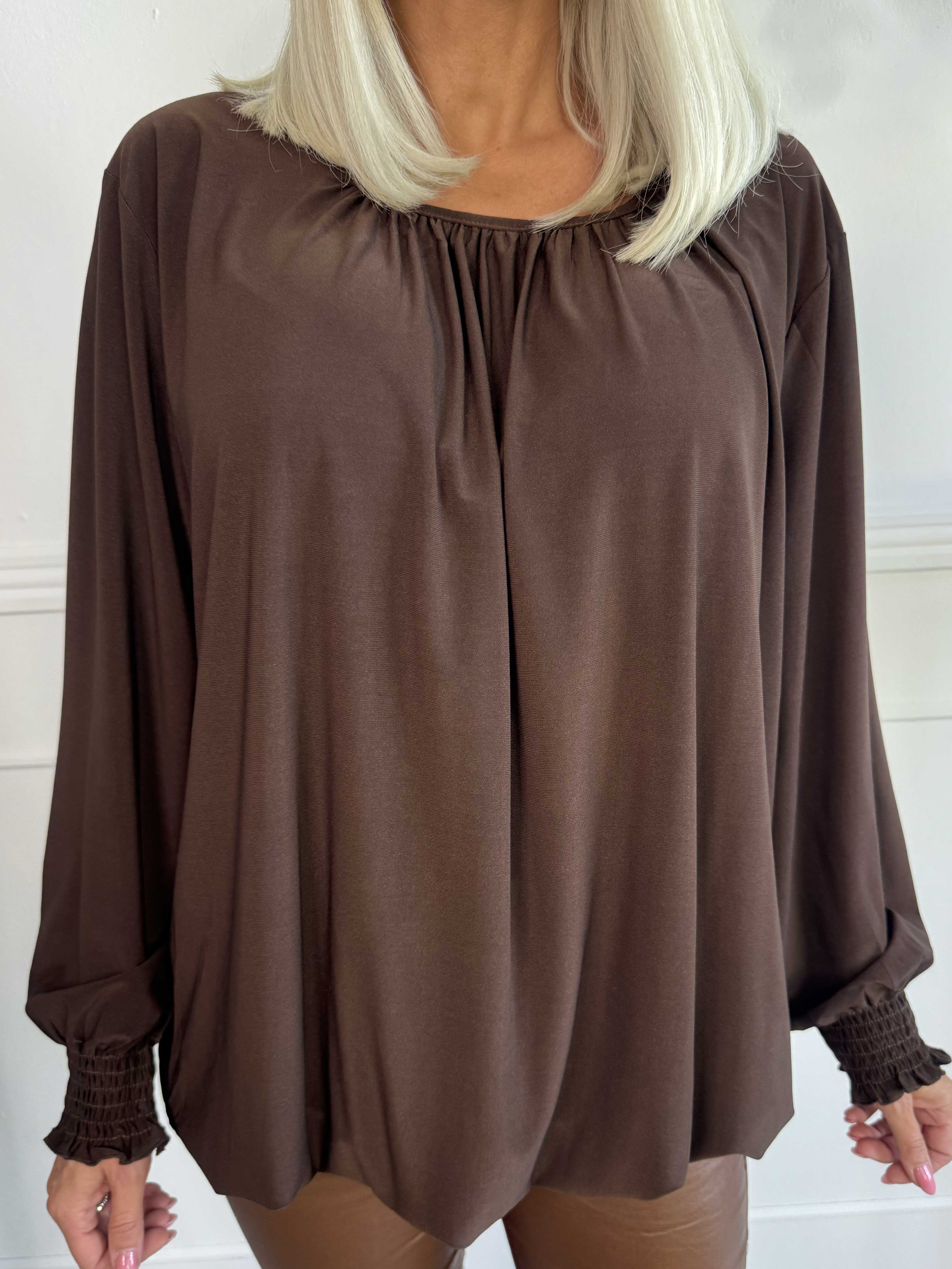 Miracle Plain L/S - Elastisk bluse med lange ærmer